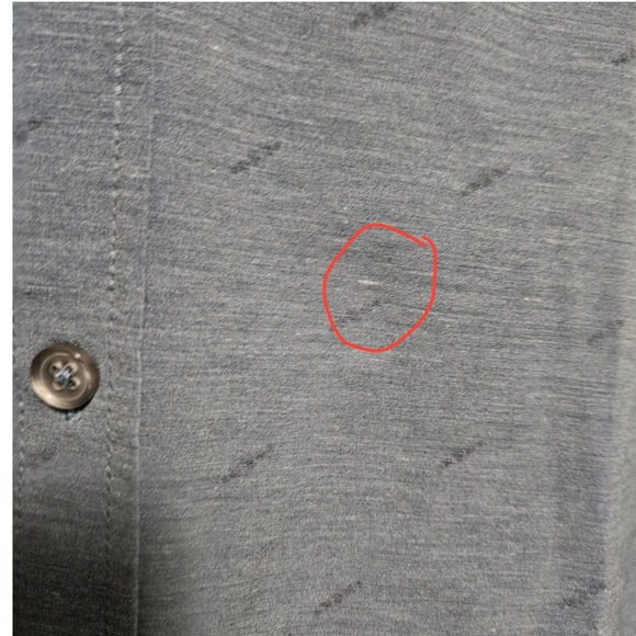 Vuori Men Bridge Short Sleeve Button Down Shirt Gray Pattern Stretch Small V184 - Picture 3 of 13